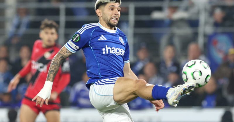 Julio Enciso, l'attaquant du Racing Club de Strasbourg, sélectionné avec le Paraguay pour la Coupe du Monde 2026