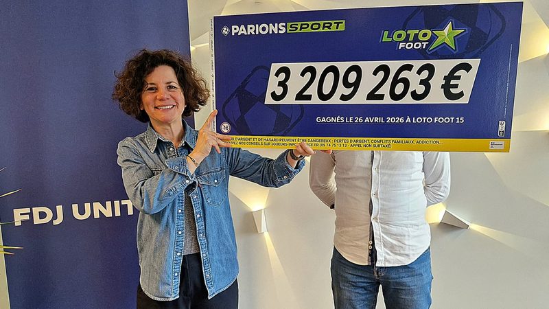 Un parieur remporte un record de 3,2 millions d'euros au Loto Foot !