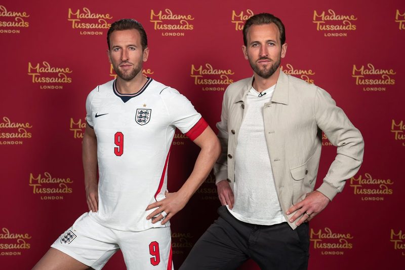 Harry Kane Celebrates Unveiling of Wax Figure at Madame Tussauds Ahead of World Cup
