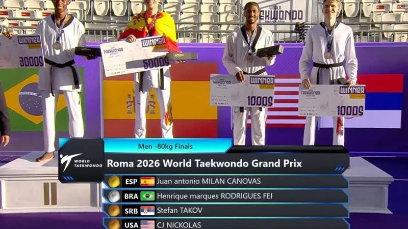 Juan Antonio Milán conquista el oro en -80 kg y derrota al campeón del mundo en Roma