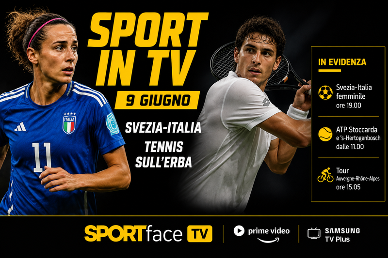 Tennis e Calcio: Italia Femminile in campo e tornei sull'erba in diretta