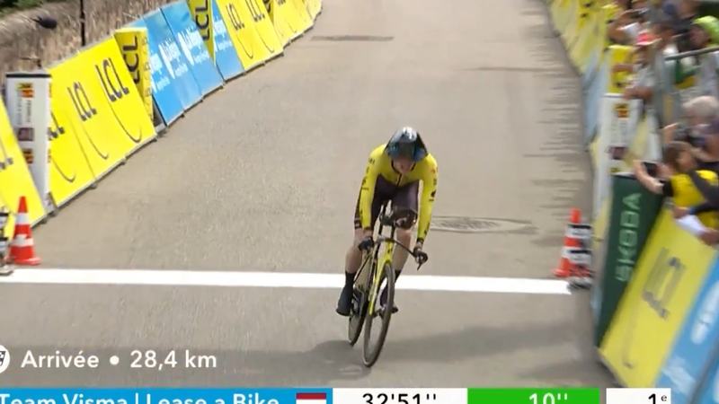El Visma domina en la contrarreloj y Jorgenson avisa a sus rivales en el Tour
