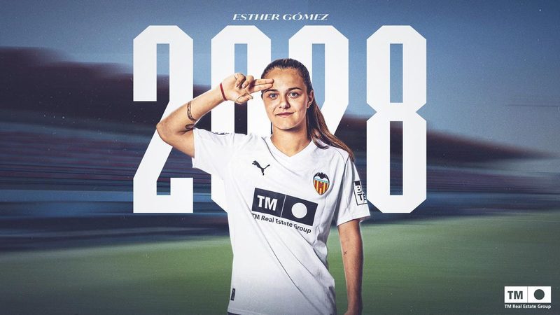 Esther Gómez renueva con el Valencia CF Femenino hasta 2028