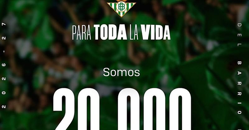 El Real Betis supera los 20.000 abonados y busca igualar su récord histórico
