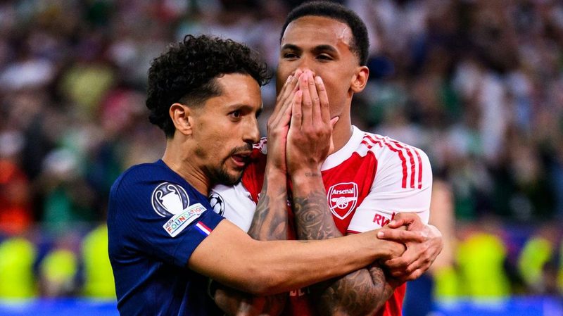 Gabriels emotionale Reaktion nach Marquinhos' Unterstützung im Finale