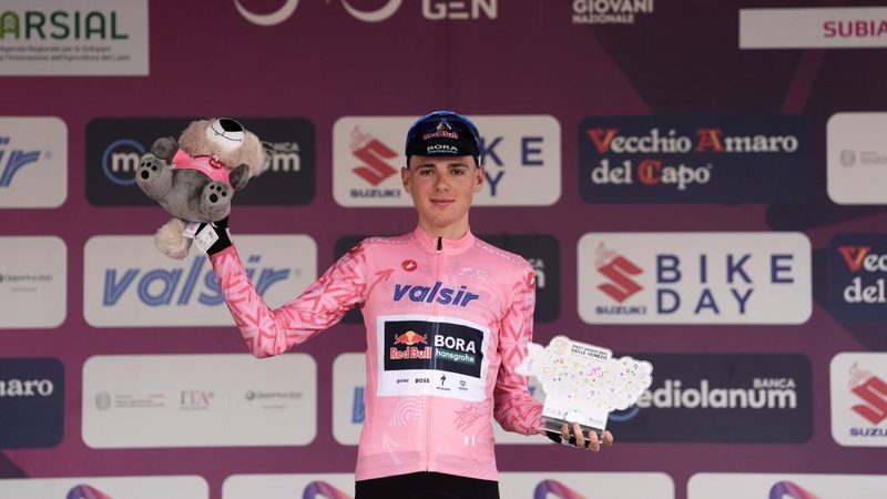 Lorenzo Mark Finn conquista la maglia rosa al Giro Next Gen sul Monte Livata