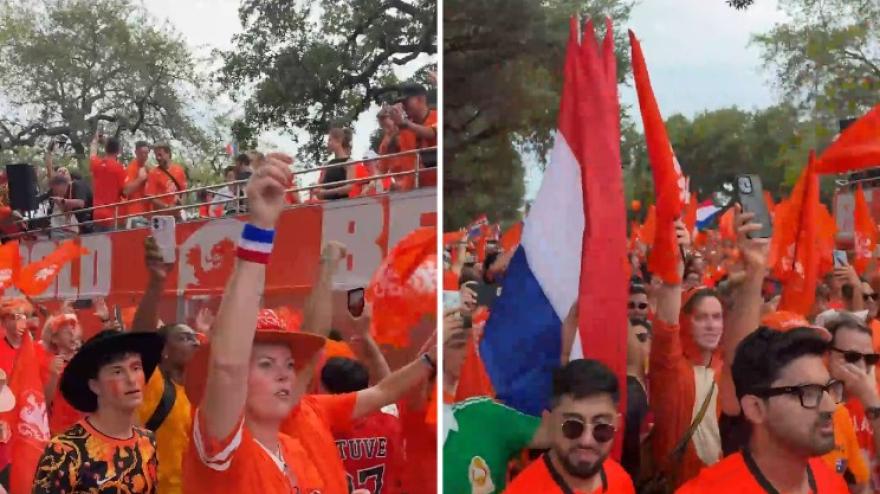 L'Olanda conquista Houston: 5mila tifosi in festa con l'Orange Bus