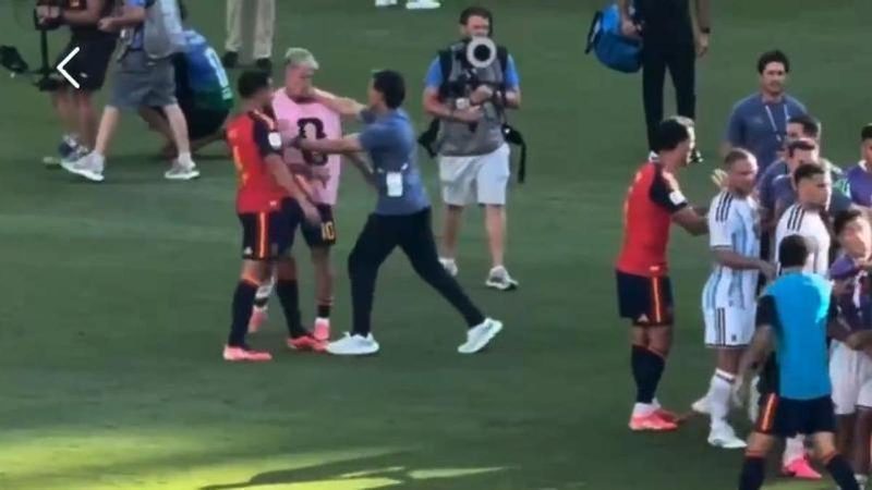 La trifulca tras la final del Mundial: Roberto Ayala agredió a Dani Olmo