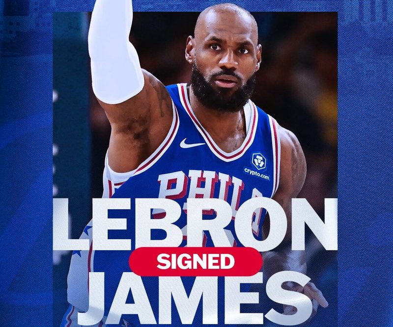 Philadelphia 76ers confirma LeBron James como novo reforço para a temporada