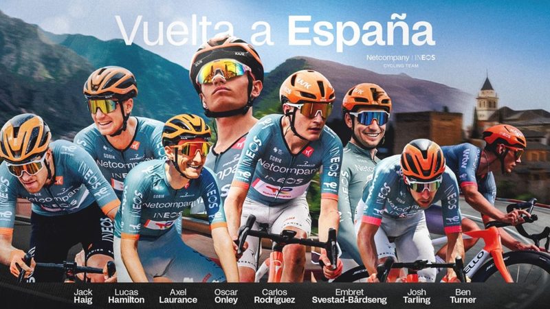 Carlos Rodríguez y Oscar Onley buscan brillar en La Vuelta con Netcompany-INEOS