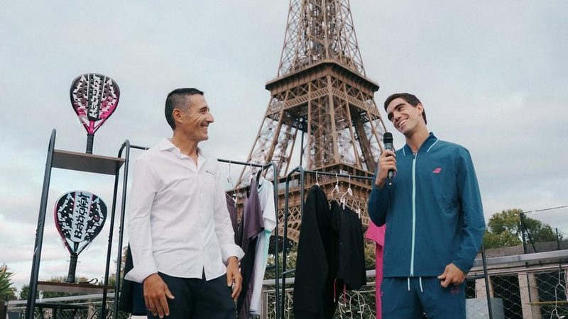 Bajo la Torre Eiffel, Juan Lebrón lanza su innovadora colección con Babolat